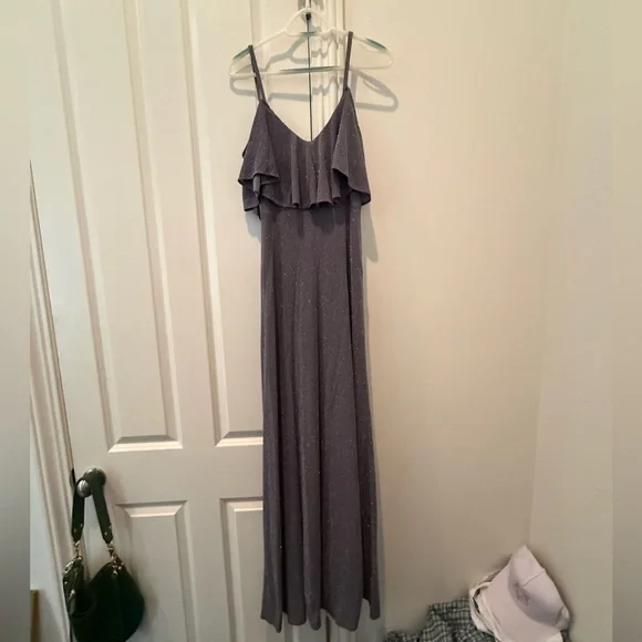 Renee Ruffle Maxi Dress Dancing Queen Shine Smoke - Picture 3 of 6
